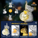GIGALUMI Solar Garden Outdoor Statues for Women, Mom, Grandma. Glass Globe Elephant Figurine Housewarming and Birthday Gifts Elephant Statue Decor for Backyard, Patio, Balcony, Lawn, Pond by GreenHaven Gardens