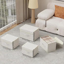Storage Boxes, Collapsible Storage Bins with Lids, Cotton and linen cloth Storage Baskets with Handle, for Books, Closet, Bedroom, Home, 15x9.8x9.8 in, Beige by CozyNest Decor
