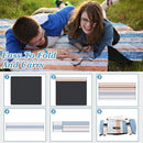 Waterproof Picnic Mat, Outdoor Camping Oversized Field Blanket. Portable Thickened Camping Blanket, Suitable for Beach, Camping, Music Festival, Party, Outdoor Adventure. (Yellow&Blue&White, 80”x60”) by TinyTreasures Baby Boutique