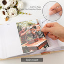 RECUTMS Mini Photo Album 4x6 100 Photos Book with Memo Areas, Leather Cover with Front Window,Small Photo Album for Wedding Trip Birthday Anniversary (Black) by TinyTreasures Baby Boutique