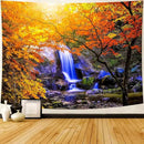 Delur Waterfall Tapestry Forest Nature Scenic Tree Mountain Sunset Tapestry Wall Hanging Natural Landscape Sunrise Headboard for Bedroom Living Room Home Decor (59.1" x 78.7") by CozyNest Decor