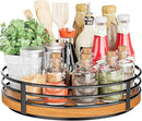 Wood Lazy Susan Turntable Organizer - 11" Round Wooden Lazy Susan for Cabinet Kitchen Countertop Dining Table Pantry Cupboard Bathroom Coffee Bar Spice Storage Home Decor by CozyNest Decor