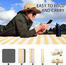 HX&OD Extra Large Picnic Outdoor Blanket, 80”x60” Waterproof Picnic Mat Foldable Camping Blanket Portable with Carry Strap for Beach Mat Outdoor Camping Party(Yellow) by TinyTreasures Baby Boutique