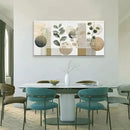 Boho Green Wall Art Mid Century Canvas Wall Art Decor Set Bohemian Abstract Wall Decor Modern Geometric Wall Painting Neutral Botanical Art Print Picture Living Room Bedroom Office Artwork 24"X 48" by CozyNest Decor