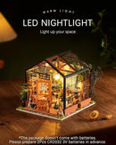 Rolife DIY Miniature Dollhouse Kit,Green House with Furniture and LED,Wooden Dollhouse Kit,Best Birthday and Valentine's Day Gift for Women and Girls by GreenHaven Gardens