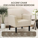 COLAMY Accent Chair Set of 2 for Living Room, Modern Upholstered Fabric Accent Armchair with Back, Soft Single Sofa Chair with Arms for Bedroom/Office/Reception Room, Oatmeal by CozyNest Decor