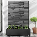 Casaphoria Metal Raised Garden Bed with Trellis and Wheels, 72"x47"x16" Planter Box for Climbing Plants, Vegetables & Vines, Features Drainage Holes and Privacy Screen (Black-Shine) by GreenHaven Gardens