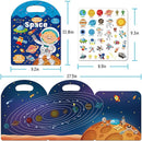Reusable Sticker Books for Kids, Jelly Quiet Book, Preschool Learning Activities Busy Book for Toddler Travel Toys Waterproof Stickers for Kids 2 3 4 5 6 Year Old Girls Boys (Space) by TinyTreasures Baby Boutique