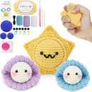 WaldyWop Crochet Kit for Beginners – 3PCS Ocean Friends Wobbles Crochet Animal Kit for Adults & Kids 8-12 – DIY Stress Relief Ball w/ 40% Extra Yarn, Easy Video & Instructions – Gift for Girls & Women by TinyTreasures Baby Boutique