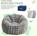 Hobestluk Bean Bag Chair Oversized Bean Bag Chair for Adults Donut-Shaped Large Bean Bag with Spacious Design for Living Room Bedroom or Reading Nook (Bubble Grey) by CozyNest Decor