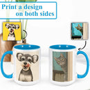 Personalized Coffee Mug, Custom Drawing Portrait Gift, Funny Customized Coffee Gift for Men & Women, Custom Mugs with Pictures, Light Blue 15oz Father's Day Mug by TinyTreasures Baby Boutique