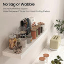 Floating Shelves for Wall, 36" W x 8" D x 1.5" H, Wooden Wall Mounted Display Shelves with Invisible Brackets for Living Room, Bedroom, Bathroom, Kitchen Decor and Storage, Set of 2, White by CozyNest Decor