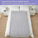 Bigacogo Chunky Knit Throw Blanket for Couch, 40x80 inches, 100% Hand Knitted with Thick Jumbo Chenille Yarn, Cozy Soft Large Rope Knot Cable Crochet Blankets for Sofa Bed Living Room, Light Grey by CozyNest Decor