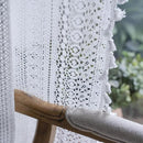 Sutuo Home Boho Curtains Crochet Lace Sheer Bohemian Stylish with Tassels, Window Treatment Privacy Vintage Rustic Farmhouse Drapes for Bedroom, Rod Pocket 1 Panel 59" W x 102" L, White by CozyNest Decor