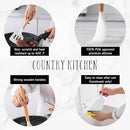 Country Kitchen Non Stick Silicone Utensil Set with Rounded Wood Handles for Cooking and Baking, 14 Piece Set, White by CozyNest Decor
