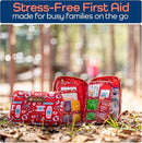 KeepGoing Travel First Aid Kit for Kids – 130 Pc. for Car, Home, Purse, Diaper Bag & Backpack with Latex-Free Bandages - Mini First Aid Kit Travel Size TSA-Approved by TinyTreasures Baby Boutique