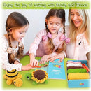 Crochet Kit for Beginners, Crochet Animal Kit with Step-by-Step Video Tutorials, 2PCS Bee and Sunflower Turtles Crocheting Kit for Adults Kids, Easy Yarn for Starter, Stuffed Animal Knitting Kit by TinyTreasures Baby Boutique