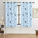 Kids Space Rocket and Astronaut Blackout Curtains - 100% Blackout, Thermal Insulated, Noise Reducing, Perfect for Kids Room and Nursery, 2 Panels (Sky-Blue Space Doodles, W52×L63) by TinyTreasures Baby Boutique
