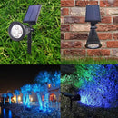 Solar Spotlights Outdoor Waterproof Adjustable Solar Garden Landscape Spot Light, 4 LEDs 2-in-1 Auto On/Off Solar Inground Lights for Patio Yard Garden Driveway Pathway (2 Pack, Blue) by GreenHaven Gardens