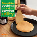 Riveira Bamboo Cooking Spoons 6-Piece – Wooden Cooking Utensils Set with Wooden Spoons for Cooking & Spatulas Wooden Utensil Sets – Premium Kitchen Utensils Set – Durable First Apartment Essentials by CozyNest Decor