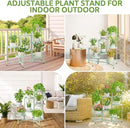 iDavosic.ly 7 Tier Large Plant Stand Indoor, 10 Inch Wide Tall Corner Metal Plant Stands Outdoor for Multiple Plants, Folding Tiered Flower Display Holder Rack Shelf, Light Green by GreenHaven Gardens