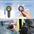 Pocket Digital Microscope for Adults Kids: 100X Handheld Magnifying Glass with Light, USB Coin Magnifier for Collector, Portable Jewelers Loupe with 2" Screen, Mini Scope for Trichome by TinyTreasures Baby Boutique