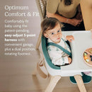 UPPAbaby Ciro High Chair/Sleek, Easy-to-Clean Design/Perfect-Fit Tray to Bring Baby to Table/Patent-Pending Harness/Dual-Position, 180-Degree Rotating Footrest/Chloe (Grey/Rubberwood) by TinyTreasures Baby Boutique