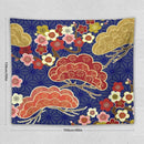 HZOHNAGO Japanese Tapestry Art Abstract Colorful Cherry Blossom Blue Background Pattern Printed Wall Tapestry Painting Wall Hanging for Bedroom Living Room Dorm 60" W x 50" H by CozyNest Decor