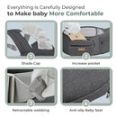 FRUITEAM Baby Carrier Newborn to Toddler, 6-in-1 Ergonomic & Adjustable Baby Carrier with Lumbar Support for All Seasons, Hands-Free, Adapt to Newborn, Infant & Toddler (Grey) by TinyTreasures Baby Boutique