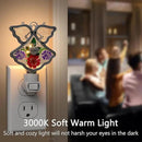 KY&BOSAM Angel Sister Night Light Flower in Glass with Metal Trim Sister Heart Night Light Nursery Bedroom Bathroom Decorative Accent Lite Elegant Home Decoration, Guardian Butte by GreenHaven Gardens