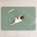 Comfy Cubs Rectangle Kids Play Mat - Medium 48 x 72 inches Soft Quilted Baby Floor Mat with Non-Slip Bottom - Plush Design for Toddlers Playtime and Relaxation - Comfortable and Durable - Fern by TinyTreasures Baby Boutique