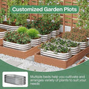 Galvanized Raised Garden Bed Kit, Galvanized Planter Garden Boxes Outdoor, Oval Large Metal for Vegetables,Flower,12x1.8x1FT by GreenHaven Gardens