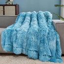 GONAAP Fuzzy Faux Fur Throw Blanket Twin Size Tie-dye Ocean Blue Super Soft Cozy Plush Fuzzy Shaggy Blanket for Couch Sofa Bed (Tie-dye Ocean Blue, Twin(60"x80")) by CozyNest Decor