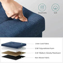 SONGMICS MAZIE Collection - 30 Inches Folding Storage Ottoman Bench, Ottoman Foot Rest, End of Bed Bench, Storage Chest, Load 660 lb, for Living Room, Bedroom, Entryway, Midnight Blue ULSF47IN by CozyNest Decor