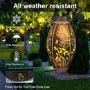 pearlstar 2 Pack Butterfly Solar Lantern Hanging Light Outdoor Waterproof Decorative Metal Solar Lamp for Table Garden Yard Patio Balcony Pathway,Copper,Birthday Gifts for Women Mom Men,Butterfly by GreenHaven Gardens