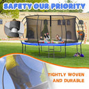 Trampoline 8FT 10FT 12FT 14FT 16FT, Recreational Trampolines with Enclosure Net and Ladder, Outdoor Anti-Rust Trampolines for Kids and Adults, ASTM Approved by TinyTreasures Baby Boutique