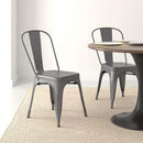 Amazon Basics Metal Dining Chairs, 4 Count, Dark Grey, 20.1 x 17.1 x 33.5 inches by CozyNest Decor