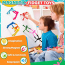Magnetic Travel Toys for Toddlers Kids 10PCS, Airplane Car Travel Activities Essential, Fidget Toys Road Trip ‌Sensory Toy, Fidgets for Classroom Toys for 3 4 5 6 7 8 Year Old - Square Style by TinyTreasures Baby Boutique