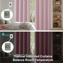 Simplebrand Ava Blush Blackout Curtains for Bedroom 63 Inch Length 2 Panels Set, Nursery Thermal Insulated Energy Saving Rod Pocket Window Treatment Curtains Blackout Drapes, W40 x L63 Inch, Blush by TinyTreasures Baby Boutique