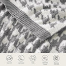 Snuggle Sac Houndstooth Throw Blanket for Couch, Reversible Super Soft Warm Blankets Cozy Knit Fuzzy Plush Lightweight Throws for Sofa, Bed, Camping, Grey,50x60 inches by TinyTreasures Baby Boutique