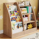4 Tier Kids Bookshelf,4 Layer Sling Kids Book Shelf for Kids Rooms,Wood Children Bookcase,Baby Storage Book Rack,Toddler Bookshelf, Book and Toy Organizer,Book Display Shelf for Bedroom, Nursery by TinyTreasures Baby Boutique
