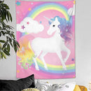 yowecso Unicorn Tapestry Rainbow Wall Hanging for Bedroom, Pink Unicorn Tapestries Aesthetic Wall Decor for Home, Dorm, Living Room - 60"x90" by CozyNest Decor