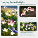 Solar Garden Lights,2packs-16LED,Outdoor Solar Powered Decor for Yard, Patio, Pathway, IP65 Waterproof Butterfly Lights by CozyNest Decor