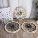 Paquesta 3 Piece Round Farmhouse Wall Decor with 6 Piece Interchangeable Flowers 12'' Medallion Wood & Metal Rustic Wall Art for Living Room Bedroom Kitchen Bathroom Dining Room Home Decorations by CozyNest Decor