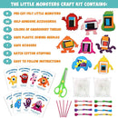 CiyvoLyeen Little Monsters Sewing Craft Kit for Children Adopt A Monster Felt Plush DIY Sewing Art Kids Educational Toys Monster Bash Craft Gift for Beginners Set of 8 by TinyTreasures Baby Boutique