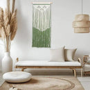 JONKASIPA Macrame Wall Hanging Bohemian Handmade Tassel Wall Art Decorations,Green Fringe Chic Home Decor for Apartment Dorm Living Room Bedroom by CozyNest Decor