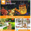 Solar Lights Outdoor Garden Decor, Cardinals Hanging Waterproof Watering Can Lights Outside Decorations for Yard Front Porch Patio Backyard Gift for Mom Grandma Women Birthday （with Shepherd Hook） by GreenHaven Gardens