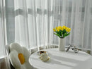 Mandy's Artificial Tulips 20 Stems Yellow PU Faux Flowers for Wedding Home Decor 13.5 Inch by CozyNest Decor