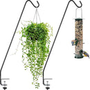 Gray Bunny Deck Hook 2 Pack, 30 Inch Bird Feeder Pole, with Non-Slip Clamp Deck Bird Feeder Hanger for Railing for Feeders, Planters, Suet Baskets, Lanterns, Wind Chimes and More by GreenHaven Gardens