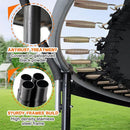 Trampoline 8FT 10FT 12FT 14FT 16FT, Recreational Trampolines with Enclosure Net and Ladder, Outdoor Anti-Rust Trampolines for Kids and Adults, ASTM Approved by TinyTreasures Baby Boutique